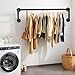 Wall Mounted Clothes Rack 36in, Industrial Pipe Clothing Racks Wall Mount, Heavy Duty Iron Garment Racks, Space Saver Multi-purpose Hanging Rod for Laundry Room, Closet Storage, 1 Pack