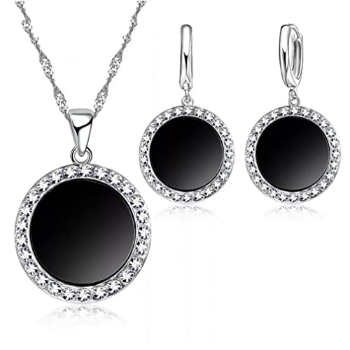 Parure bijoux femmes argent 925 pour fête d'anniversaire et grand mariage