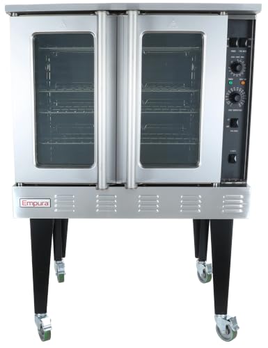 Image of EMPURA 38 inch Freestanding Commercial Full-Size Gas Convection Oven with (13) Position Rack Guides for Restaurant Catering Buffet | (3) Burners, 54,000 BTUs | 38 inchW x 43 inchD x 54.5 inchH, Stainless Steel, 120v