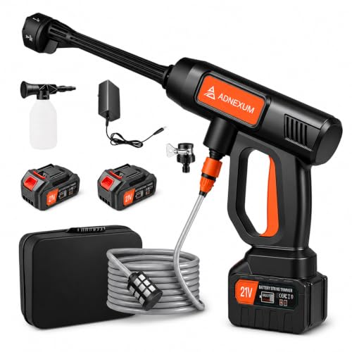 Adnexum 21V Cordless Car Washer with 6-in-1 Nozzle and Foam...