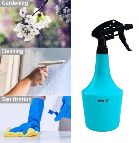Image of STOIC Double-Shot Trigger Spray Bottle for Home Gardening & Cleaning | 1 Litre Aqua (Pack of 2)
