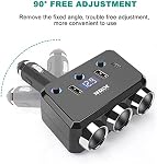 110W Cigarette Lighter Adapter,12V/24V Cigarette Lighter Splitter,Car Charger Adapter,3 Socket with 3.1A USB and Type-C LED Display Fast Car Charger