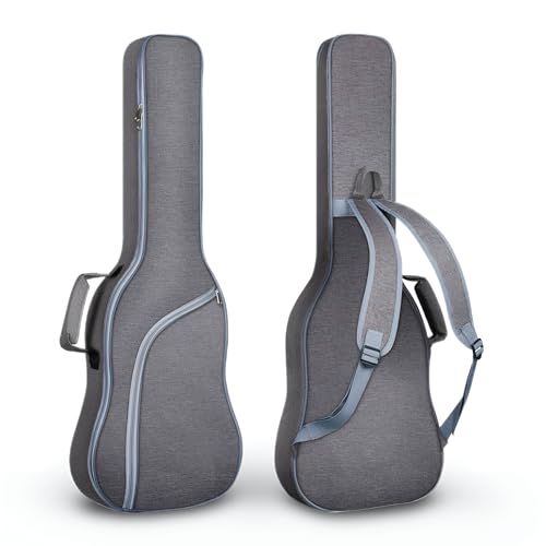 Image of The Melod Electric Guitar Gig Bag,Case,Cover, with Backpack Dual Adjustable Straps, Padded Protection, Electric Guitar Case Khaadi Grey