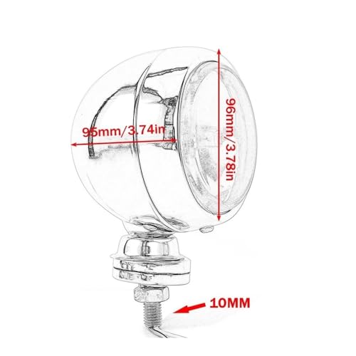 Phare antibrouillard moto avec clignotant indicateurs pour chopper et custom