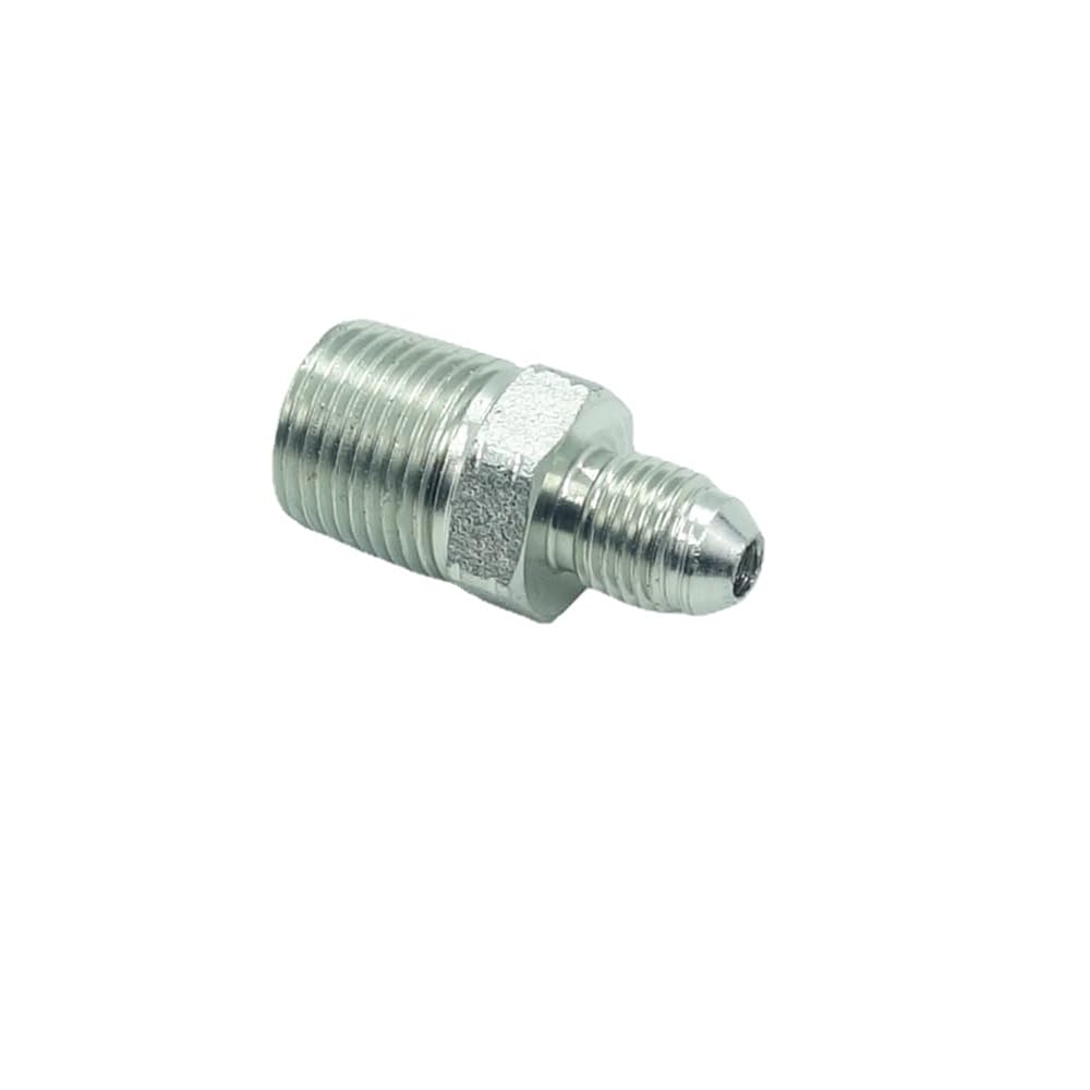 2 Pcs Pipe Adapter 1/4" Male 37° Flare JIC x 3/8" Male NPT Plated Steel Hydraulic fitting