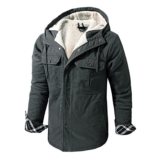 Generisch Leather Jacket, Skijacke Herren Wintermantel Übergangsjacken...