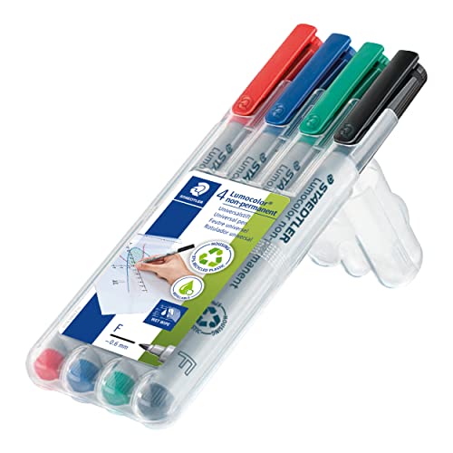 Staedtler Lumocolor Non-Permanent Fine Point Markers, 0.6Mm F, Assorted, 4 Count (Std316Wp4A6) #TOP1