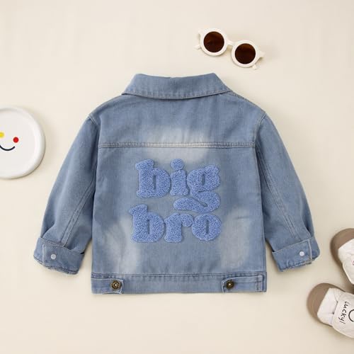 CM C&M WODRO Toddler Boys Girls Denim Jacket Big Brother Sister Embroidery Kids Jeans Jacket Top Button Down Coat Outerwear3