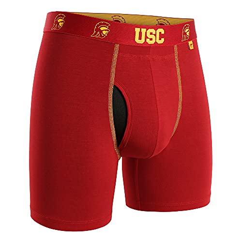 2UNDR NCAA Team Colors Men's Swing Shift Boxers (Usc Cardinal, X-Large)