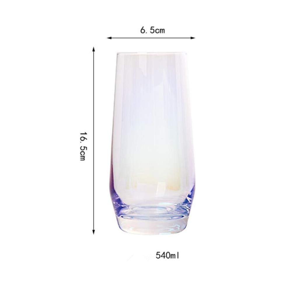 Bunte bleifreie Kristallgläser Mousse Dessertbecher Trinkbecher Saft Milchbecher Bierbecher für Partys, Hochzeiten, Probieren, Verkostungen 6PC a