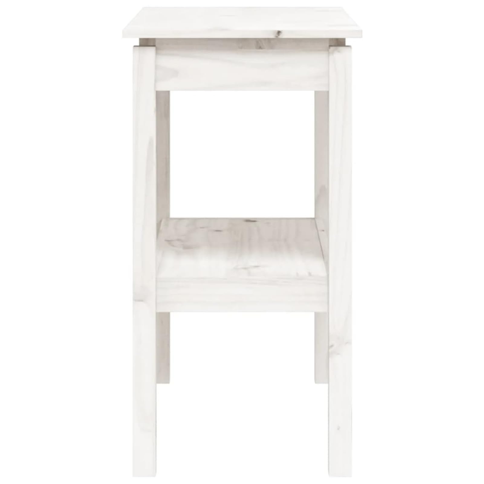 Homgoday Mesa Consola de Madera Maciza de Pino Blanco 80x40x75 cm Mesas auxiliares de salón,Mesa Consola Recibidor Mueble de Entrada Estrecha Clásica