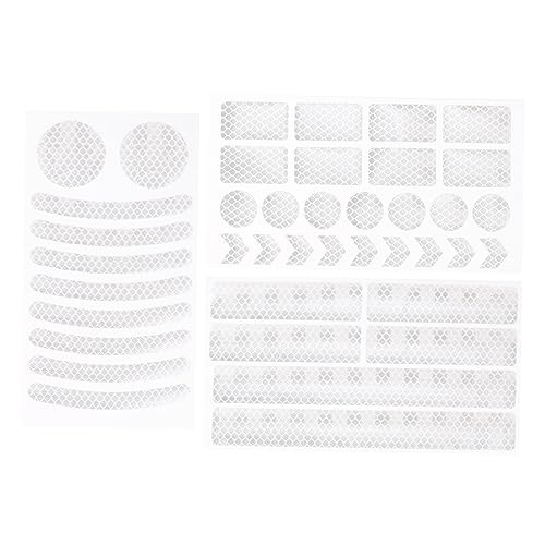 Mikikit Set of Night Bike Reflective Stickers Honeycomb Design Decals Decals for Safety