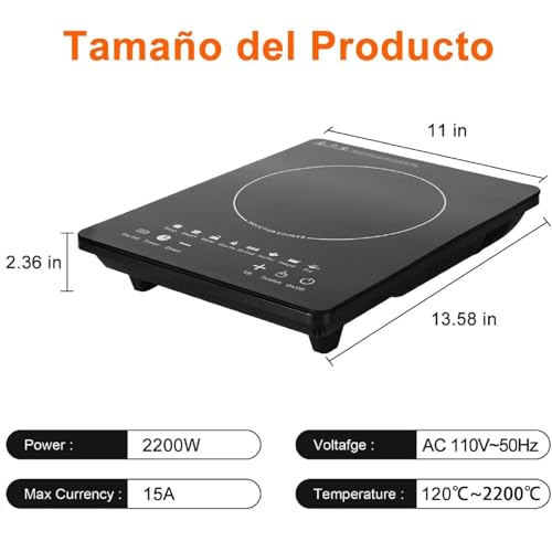 Listado de Estufa Electrica de Induccion Top 10. 11 Estufa Electrica de Induccion marca MOXIMX (2)