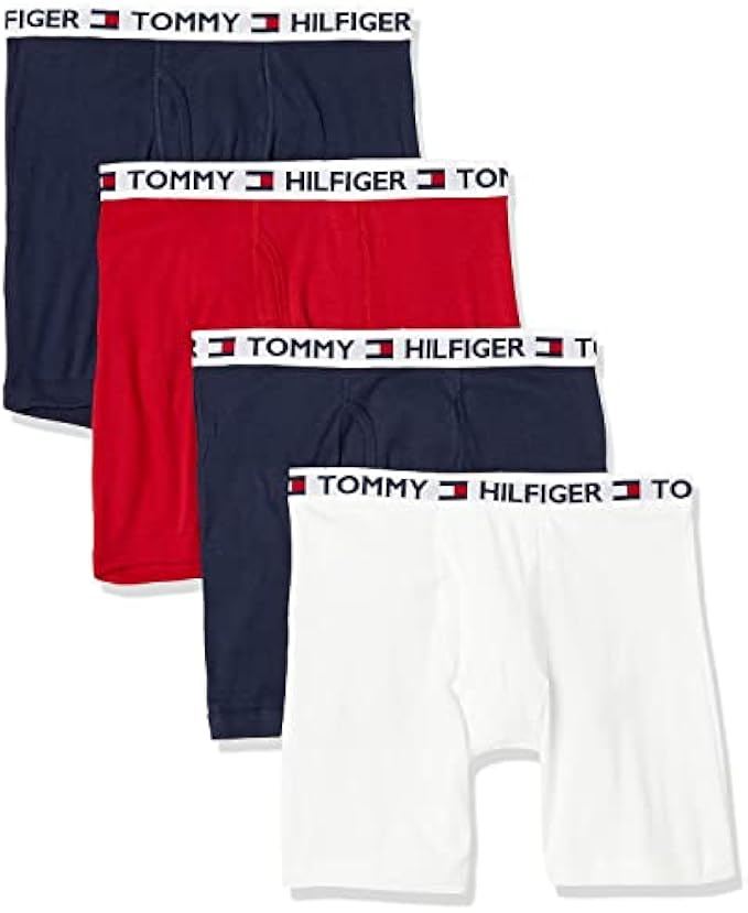 Tommy Hilfiger Men's Underwear Cotton Classics 4-Pack Boxer Brief-Amazon Exclusive