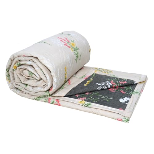 Image of Akshya 200 GSM Reversible Microfiber AC Comforter - All Season Quilted Blanket | Single Size | 3-Layered for Double Bed | Mild Winter