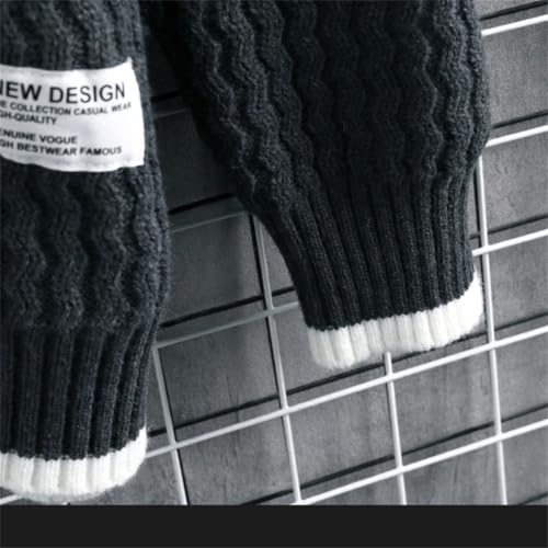 Men Stripe Sweaters Winter Style Warm Sweater Men Sweaters Splicing Patterns Wool Pullovers4