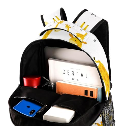 Sac à dos d'école résistant motif girafe multicolore 40cm