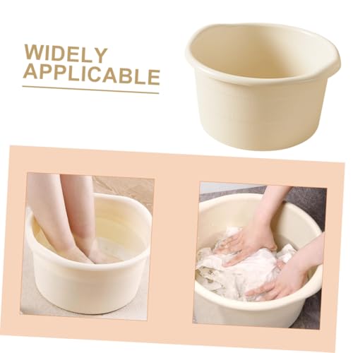 Balde para baño de pies Angoily plástico beige miniatura 5