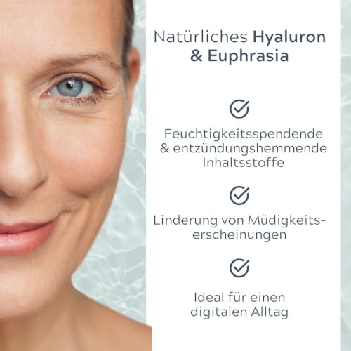 MAGNIVISION Augentropfen Euphrasia+ 10 ml, Augentropfen gegen trockene und rote Augen, Augenpflege mit Hyaluron und Euphrasia, boratfrei und ohne Konservierungsstoffe, Made in Europe