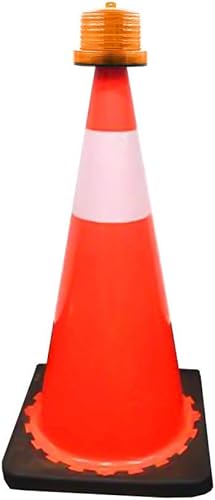 Miniatura 5 de DE-Spark Luz de advertencia estroboscópica accionada solar LED de emergencia, lámpara de faro parpadeante de luz de tráfico de cono de construcción