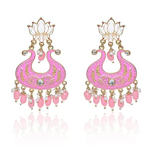 Image of Nilu's Collection Handmade Antique Designer Floral Jhumka for Women & Girls | Made of Brass | Any occasion, festival, function