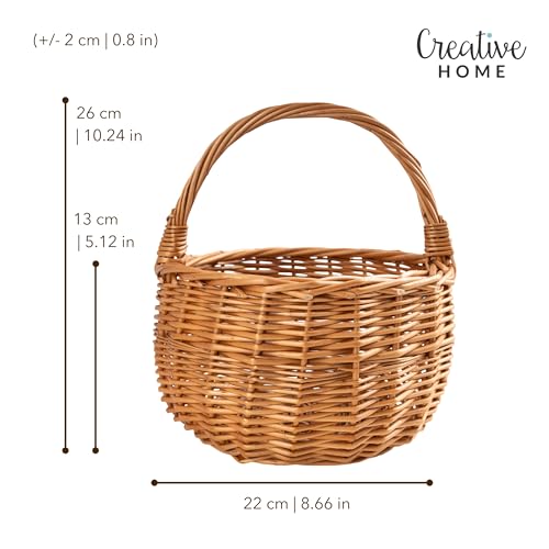 Panier cadeau en osier marron naturel pour compositions gourmandes de fêtes