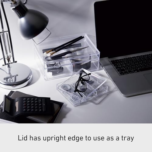 Image of Like-It | MX-T25 | Lid (L) | Clear | Stackable Organizer Tray | 6.06 inch x 9.06 inch x 0.39 inch