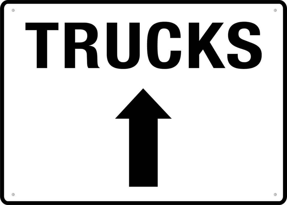 Trucks Straight Arrow Art Plaque Wall Decor Look Funny Gifts for Cafe Home Kitchen Bathroom Farm Garden Bar Posters Tin Sign 8x12 Inch
