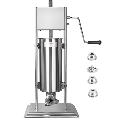 Churro Maker - Máquina manual vertical para uso comercial, relleno de acero inoxidable con capacidad de 5 L a 15 L