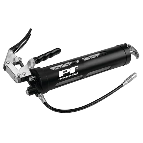 Image of Performance Tool W54294 Clear View Pistol Action Manual Grease Gun with 12-Inch Wipe Hose and Coupler