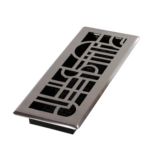 Rejilla Art Deco de níquel cepillado para ventilación sofisticada 3