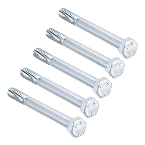 Image of uxcell Hex Head Screw Bolts Carbon Steel 5 /16 inch-18x3 inch Fastener Grade 5 UNC 5pcs