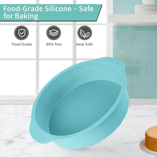 Spmarkt 10 Inch Round Silicone Cheesecake Pan Protector – Leakproof Springform Pan Protector for Water Bath Baking, BPA Free Food Grade Silicone, Fits 10” Springform Cake Pans by Spmarkt - Image 2