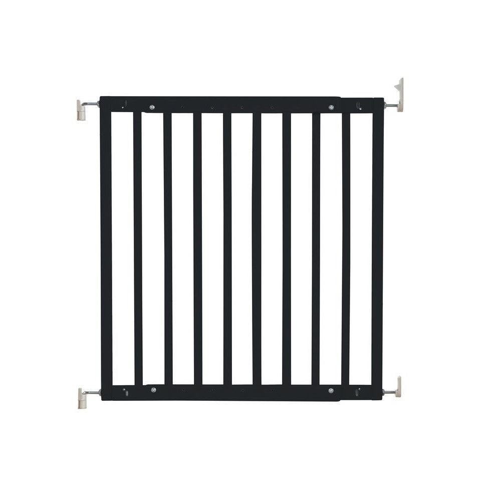 Safetots Screw Fitted Stair Gate - Black Wood - 63.5cm - 105.5cm