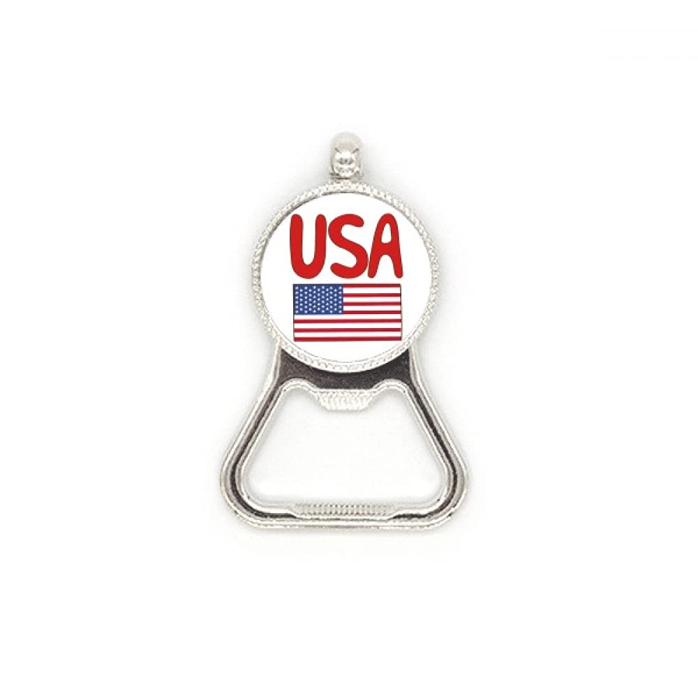 Décapsuleur bière acier inoxydable drapeau américain rouge idée cadeau usa