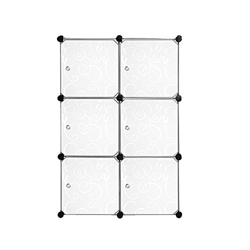 MCTECH® Doe-het-zelf reksysteem, insteekplank, kledingkast, vouwkast, garderobe, schoenenrek, kunststof dozen (6, met… - Image 7