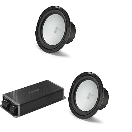 Kicker Marine KPX500.1 Powersports Amp & (2) 10