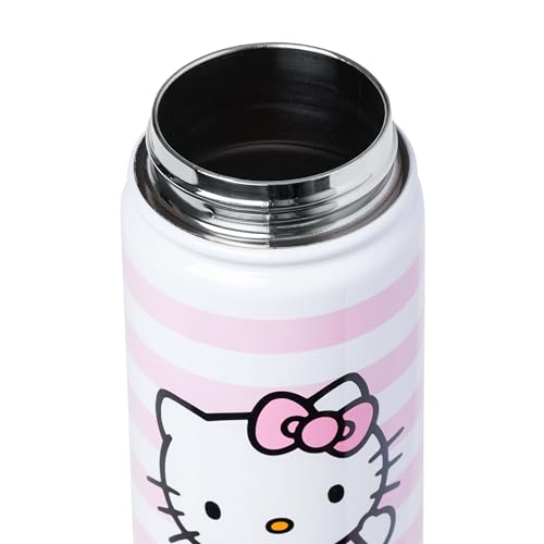 Image of Silver Buffalo Sanrio Hello Kitty Pink, Stainless Steel Water Bottle, 20oz