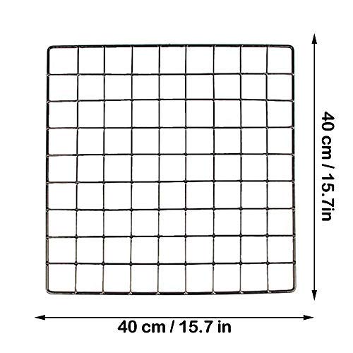 Pikify DIY Steel Grid Multi Functional Creative Mesh Clip Holder Photo Frame for Wall (Black, 40 x 40 cm) Made in India 1