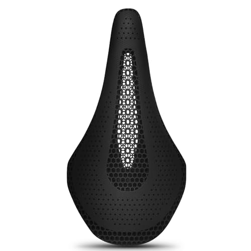 BUCKLOS R-Leis S8000 3D Printed Bike Saddle Road Bike Mountain Bike Seat Cushion，Full Carbon Fiber Mountain Bike Bicycle Saddle - Support Road MTB BMX and Gravel Bike