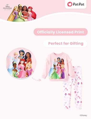 Image of Disney Frozen Minnie Mouse Stitch Princess Fall Toddler Girl Outfit 2 Piece Girl Clothes Long Sleeve Sweatshirt and Leggings