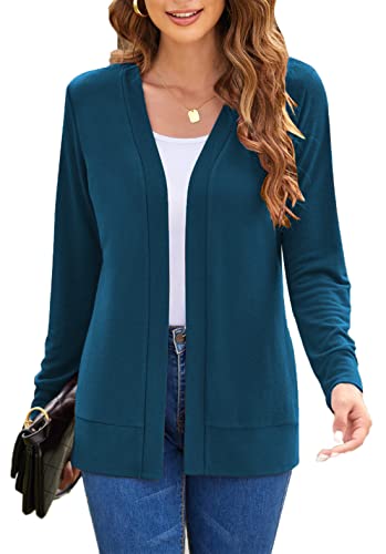 Image of Hount Womens Long Sleeve Open Front Knit Cardigans Casual Comfy Lightweight Cardigan Sweater