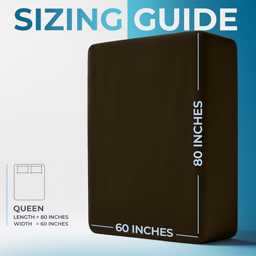 Image of Utopia Bedding Extra Deep Pocket Queen Fitted Sheet, Fits up to 21 Inch Mattress - Hotel Luxury, Soft, Breathable and Comfy - Shrinkage and Fade Resistant - Easy Care (Brown)