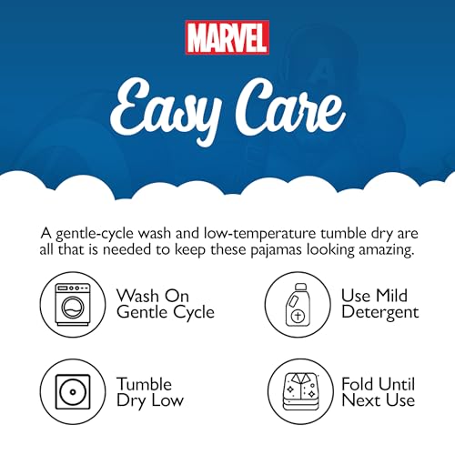 Image of Marvel Boys' 2-piece Snug-fit Cotton Matching Holiday Pajama Set, Soft & Cute for Kids