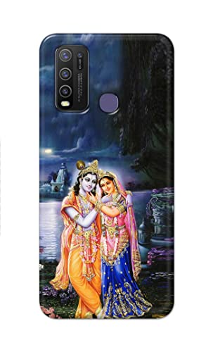 Image of Printed Hard Back Cover Case for Vivo Y50 Back Cover (Radha Krishna) -1803