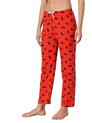 Image of KOTTY Red Cotton Printed Women Pyjama