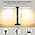 LED Desk Lamp with Wireless Charger, USB Charging Port, Dual Swing Arm Desk Light with 5 Brightness, 3 Colors, Table Lamp with Clock, Alarm, Date, Temperature, Desk Lamp for Home Office Study (Black)