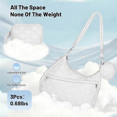 Bolso Tote Acolchado Puffer con Correa Ajustable para Mujer miniatura 5