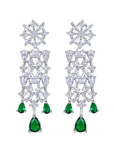 Image of ASMITTA Jewellery American Diamond Necklace Jewellery Set for Women with Earrings & Maang Tikka for Wedding, Party