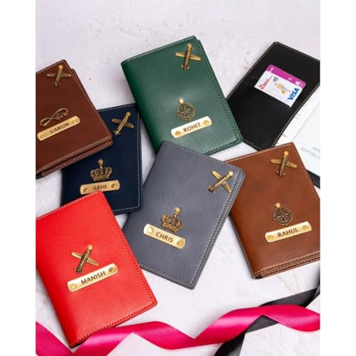 Image of Personalized Printed Passport Cover with Custom Name Design | Printed, Classy & Stylish | Customized Travel Accessories with Name | Travel Gifts